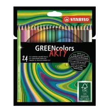 Színes ceruza STABILO Greencolors hatszögletű 24 darabos környezetbarát