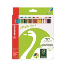 Színes ceruza STABILO Greencolors hatszögletű környezetbarát 24 darabos
