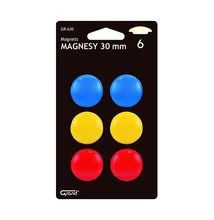 Táblamágnes GRAND 30mm 6 darabos vegyes színű
