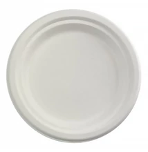 Tányér desszertes eldobható papír BIO Cukornád lebomló 17,5cm 125 darabos