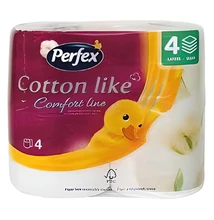 Toalettpapír PERFEX Cotton Comfort Line 3 rétegű 4 tekercses