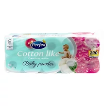 Toalettpapír PERFEX Cotton Like 3 rétegű 10 tekercses baby powder perfume