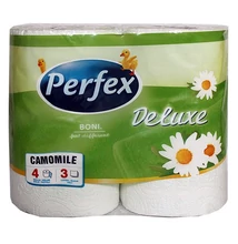Toalettpapír PERFEX Deluxe 3 rétegű 4 tekercses kamilla