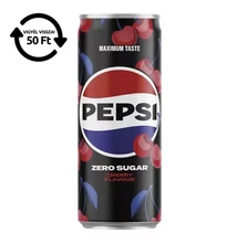 Üdítőital szénsavas PEPSI Cherry zero dobozos 0,33L DRS