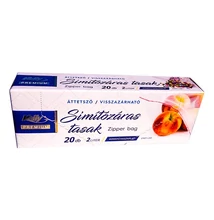 Uzsonnás és hűtőtasak KELLY simítózáras 18x25 cm 2L 20 darabos