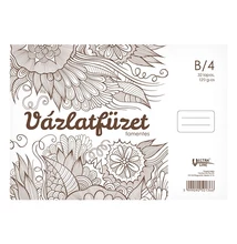 Vázlatfüzet spirálozott VECTRALINE B/4 120 g 32 lapos famentes