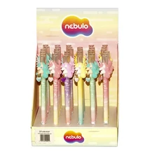 Zseléstoll NEBULO nyomógombos radírozható 0,7 mm Unikornis