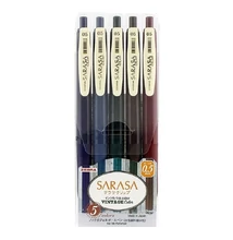 Zseléstoll készlet ZEBRA Sarasa Clip Vintage nyomógombos 0,5 mm 5 darabos alap színek