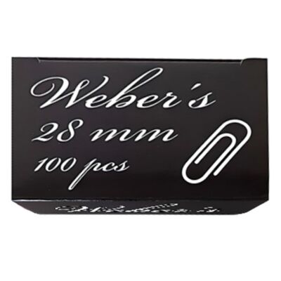 Gemkapocs WEBER`S 28mm nikkel 100db/dob