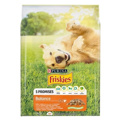 Állateledel száraz PURINA Friskies Vitafit Balance kutyáknak csirkével és zöldséggel 3kg