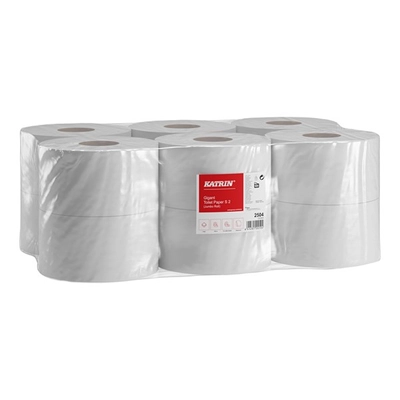 Toalettpapír KATRIN 2 rétegű 600 lap fehér 12 tekercses