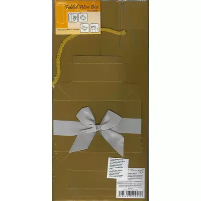 Ajándékdoboz arany Folded Wine Box 344x82x82 mm UTOLSÓ DARABOK