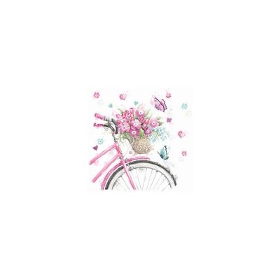  Szalvéta Daisy Everyday rózsaszín bicikli kosárral