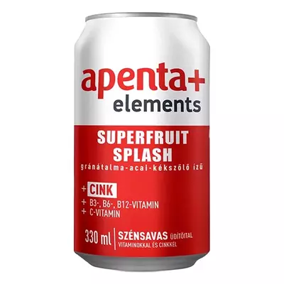 Ásványvíz szénsavmentes APENTA+ Elements Superfruit Splash 0,33L
