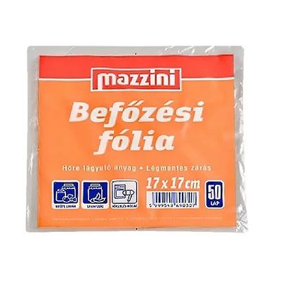 Befőzési fólia MAZZINI 17x17cm 50 darabos