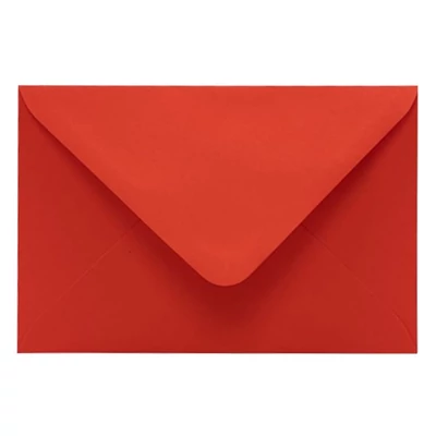 Boríték színes KASKAD LC/6 enyvezett 114x162mm 28 korallpiros 50 darabos