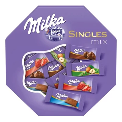 Csokoládé válogatás MILKA Singles mix 138 g