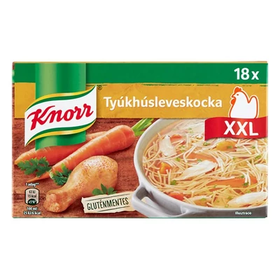 Ételízesítő KNORR Tyúkhúsleveskocka 180 g