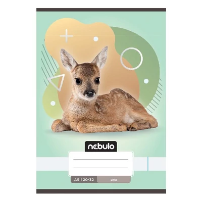 Füzet sima NEBULO A/5 32 lapos 20-32 Állatok 16 darabos