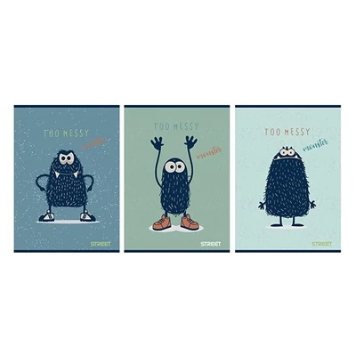 Füzet sima STREET A/5 54 lapos Monsters