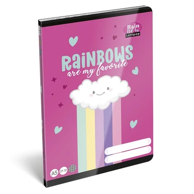 Füzet kockás LIZZYSULI A/5 32 lapos 27-32 Lollipop Rainbow
