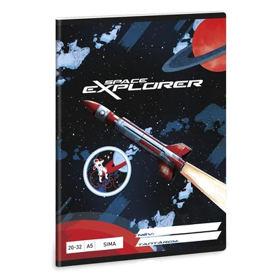 Füzet sima ARS UNA A/5 32 lapos 20-32 Space Explorer