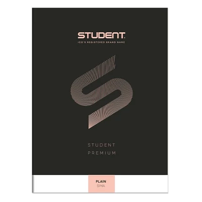 Füzet sima ICO Student Black Prémium A/4 80 lapos