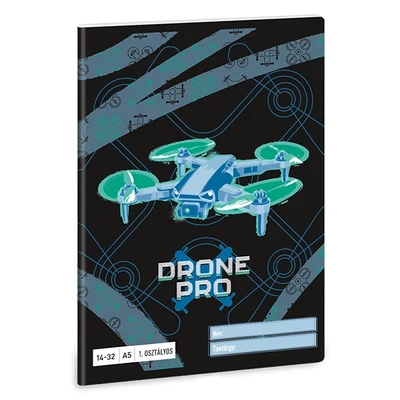 Füzet vonalas ARS UNA A/5 32 lapos 14-32 1. osztályos Drone Pro