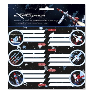 Füzetcímke ARS UNA 18 darabos Space Explorer