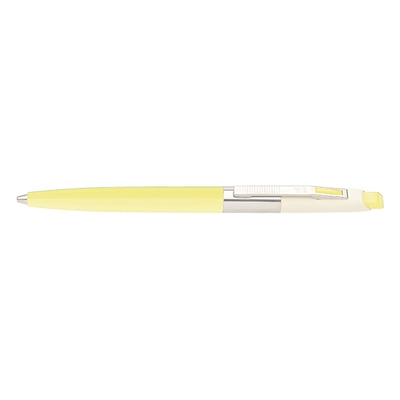 Golyóstoll ICO 70 nyomógombos pasztell sárga tolltest 0,8mm kék írásszín