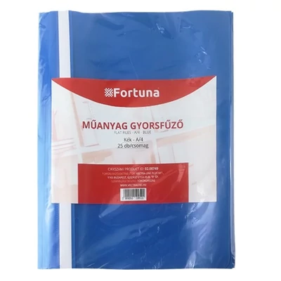 Gyorsfűző FORTUNA műanyag kék 25 darabos
