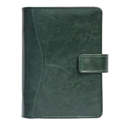 Gyűrűs kalendárium SATURNUS M231 sárga lapos zöld műbőr 2026.