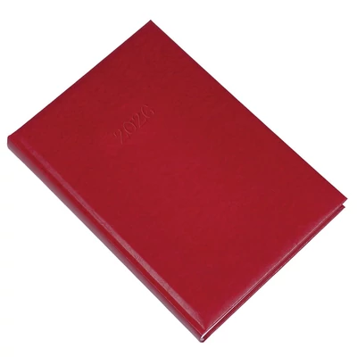 Határidőnapló REALSYSTEM Standard B/5 napi fehér lapos bordó 2026.