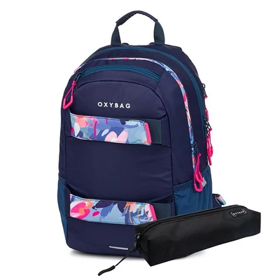 Hátizsák OXY Sport Flowers kék
