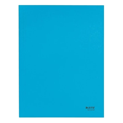Iratgyűjtő LEITZ Recycle  A/4 3 pólyás karton kék