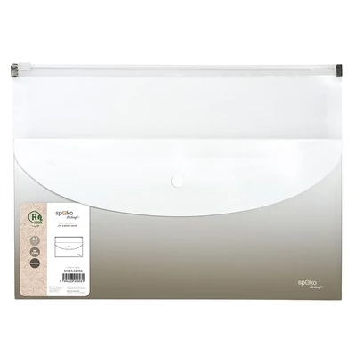 Irattasak SPOKO ReLeaf Gradient PP A/4 cipzáras és A/5 patentos szürke