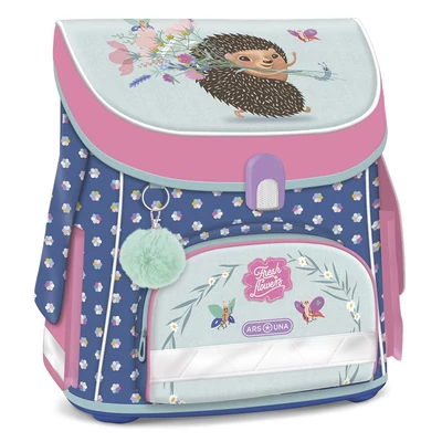 Iskolatáska ARS UNA kompakt easy ergonómikus mágneszáras Fresh Flowers