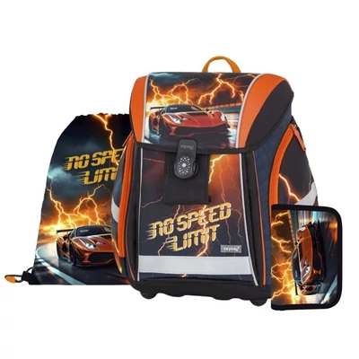 Iskolatáska szett OXY Premium Light 3 részes Car 2 tolltartóval és tornazsákkal