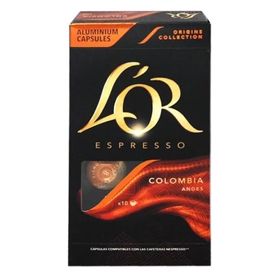 Kávékapszula L`OR Colombia Nespresso kompatibilis 10 kapszula/doboz
