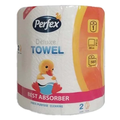 Kéztörlő tekercses háztartási PERFEX Deluxe 500 lapos 1 tekercses 2 rétegű
