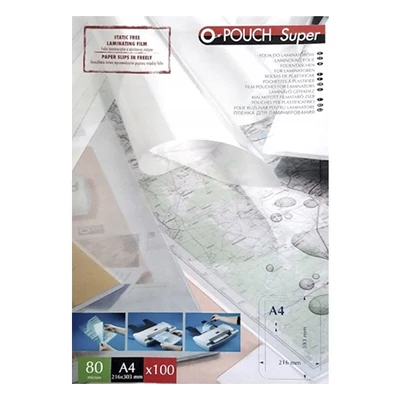 Lamináló fólia OPUS A/4 216x303mm 80 mikron fényes 100/dob
