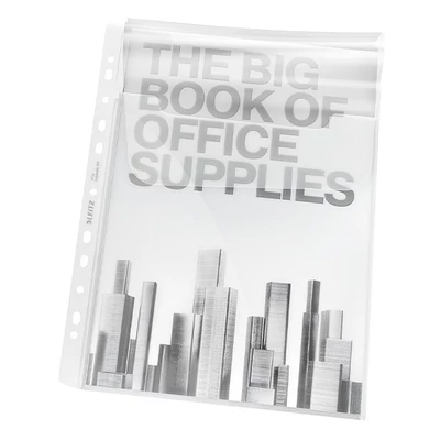 Lefűzhető genotherm LEITZ Jumbo A/4 180 mikron behajtható füllel víztiszta 5 darabos