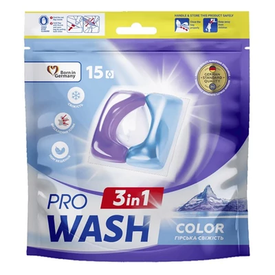 Mosókapszula PROWASH Mountain freshness color 15 darabos