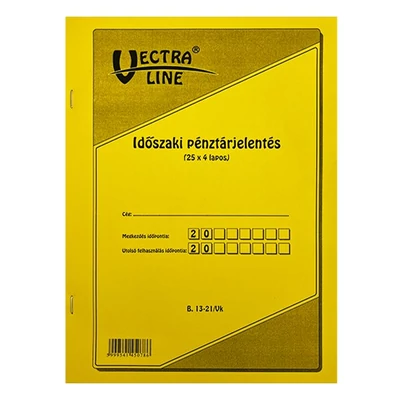 Nyomtatvány időszaki pénztárjelentés VECTRALINE A/4 25x4 álló