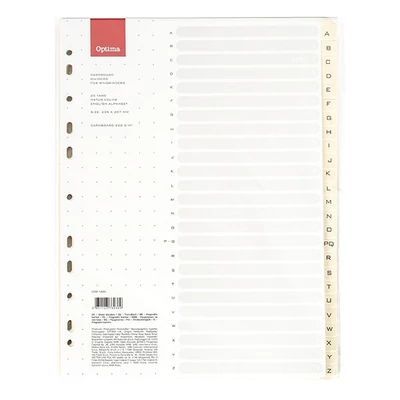 Regiszter OPTIMA A/4 karton A-Z