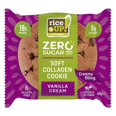 Rizskeksz RICE UP Zero collagen-protein vanília 60 g