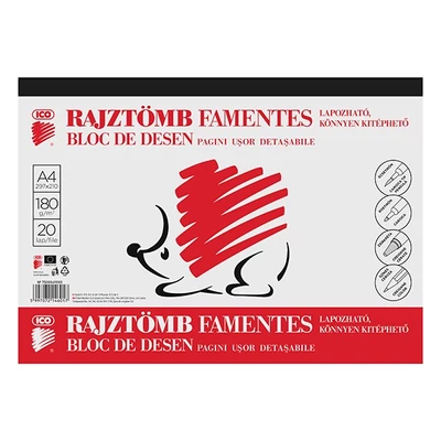 Skiccfüzet ICO Süni A/4 190 g 20 lapos