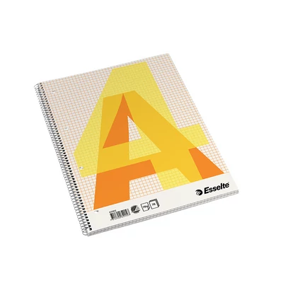 Spirálfüzet kockás ESSELTE A/4 70 lapos perforált lyukasztott