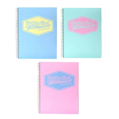 Spirálfüzet vonalas PUKKA PAD A/4 100 lapos Pastel