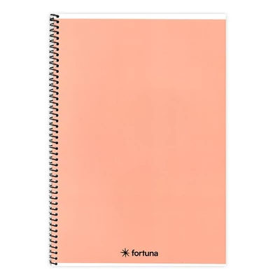 Spirálfüzet vonalas FORTUNA Monocolor A/5 70 lapos pasztell barack